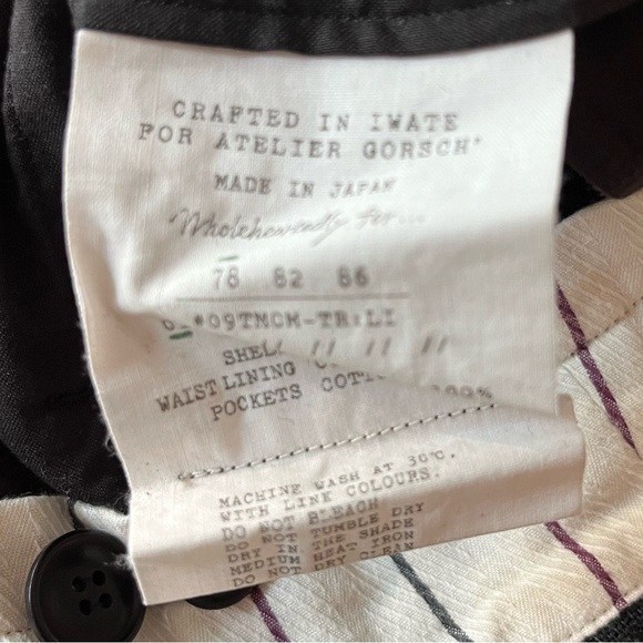 Atelier Gorsch Wide Black Linen Pants - Picture 9 of 10